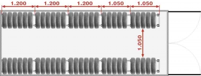 Reifen-Regalausstattung fr 20 Fu Container